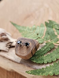 Image 4 of Onyx White Gold Earring Studs 