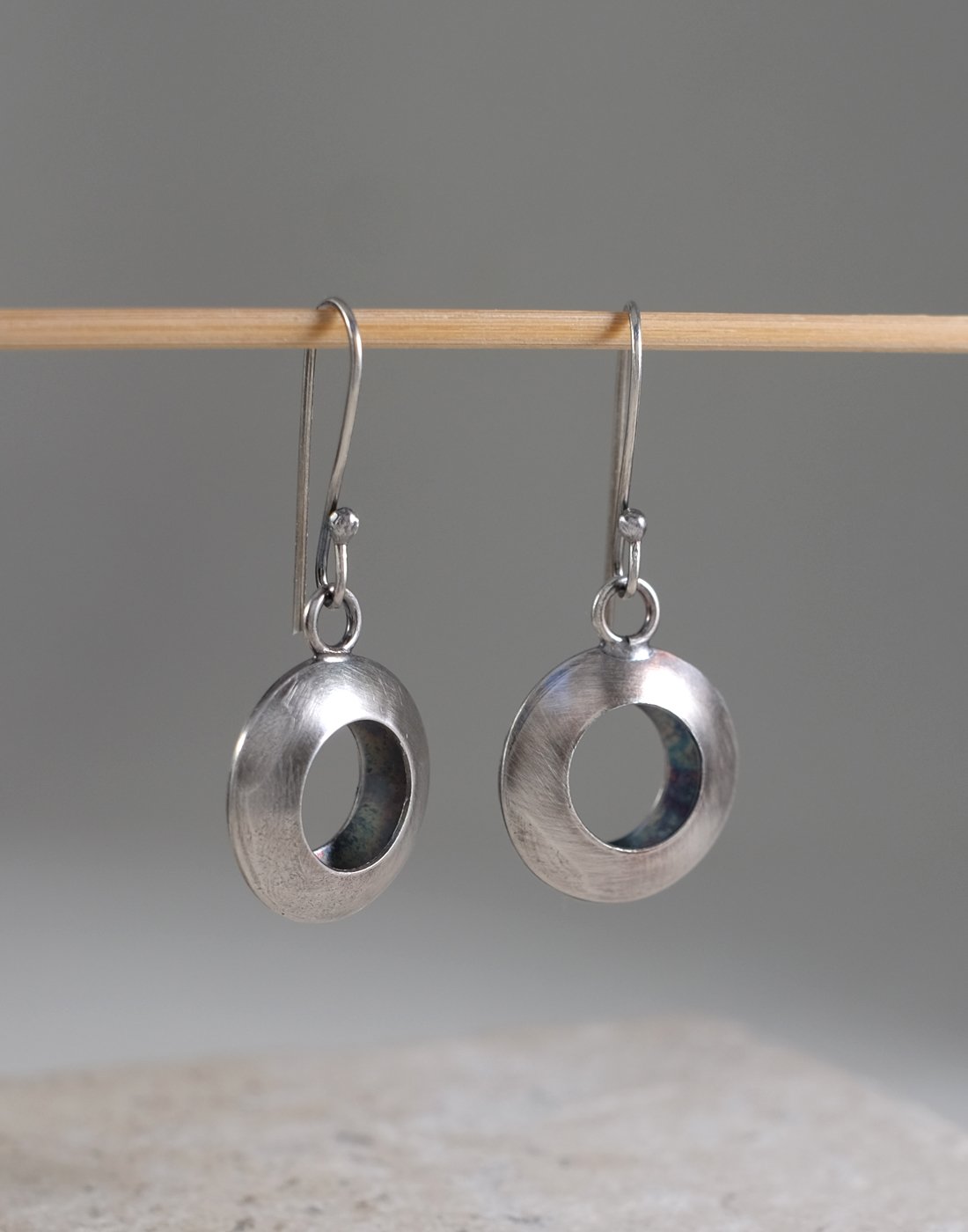 Image of Sterling Domed Disk Earrings