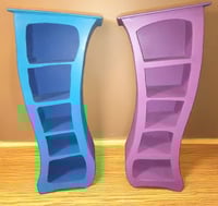 Image 1 of Dr Seuss / Alice in Wonderland inspired whimsical bookcase. one of a kind solid handmade furniture