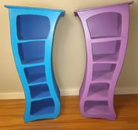 Image 5 of Dr Seuss / Alice in Wonderland inspired whimsical bookcase. one of a kind solid handmade furniture