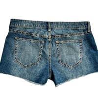 Image 4 of Women's Gap denim cut off shorts, Festival, colorful embroidered floral side mid rise  