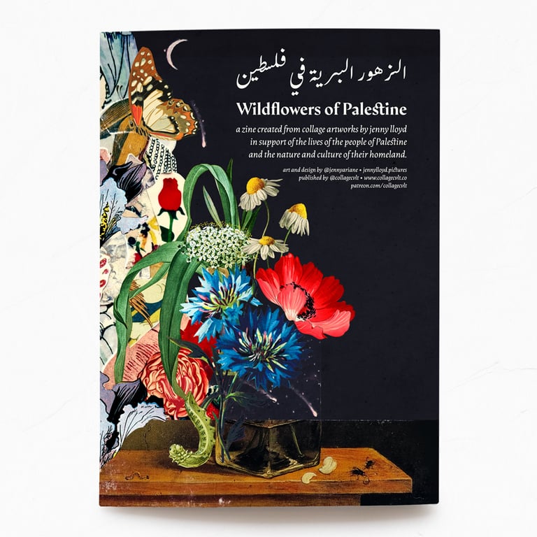 ‘wildflowers of palestine’ collage art zine – all profits go to charity! Image 4