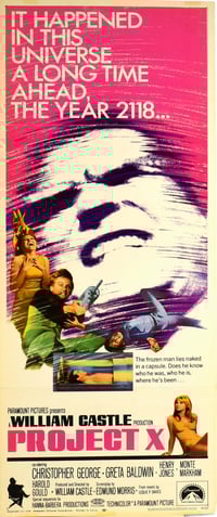 Image 1 of Project X (1968) ORIIGINAL theatrical  insert (14"x36")