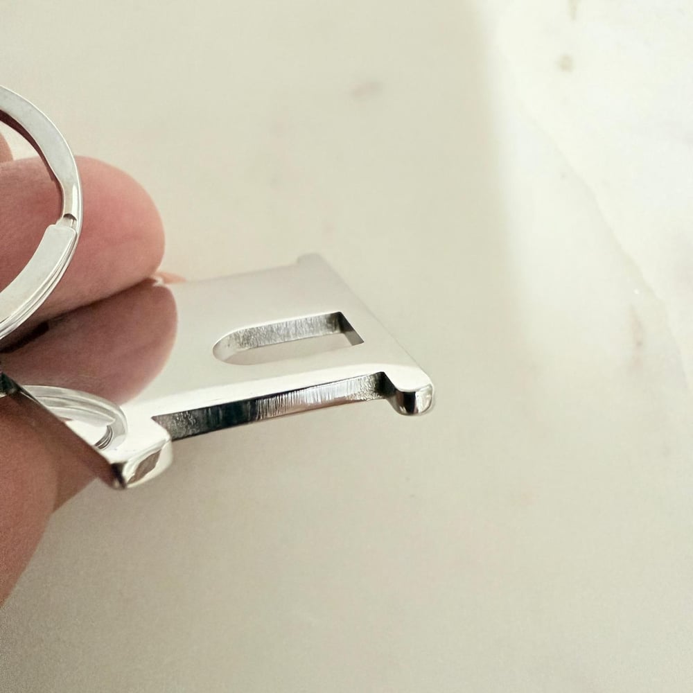 Image of House Shape Silver Tone Steel Keychain Blanks for Laser Engraving - 5 in Pack