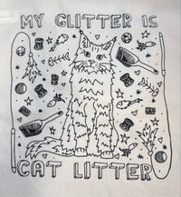 Image 1 of Cat Litter Glitter CROP/UNISEX SHIRT PRE-ORDER