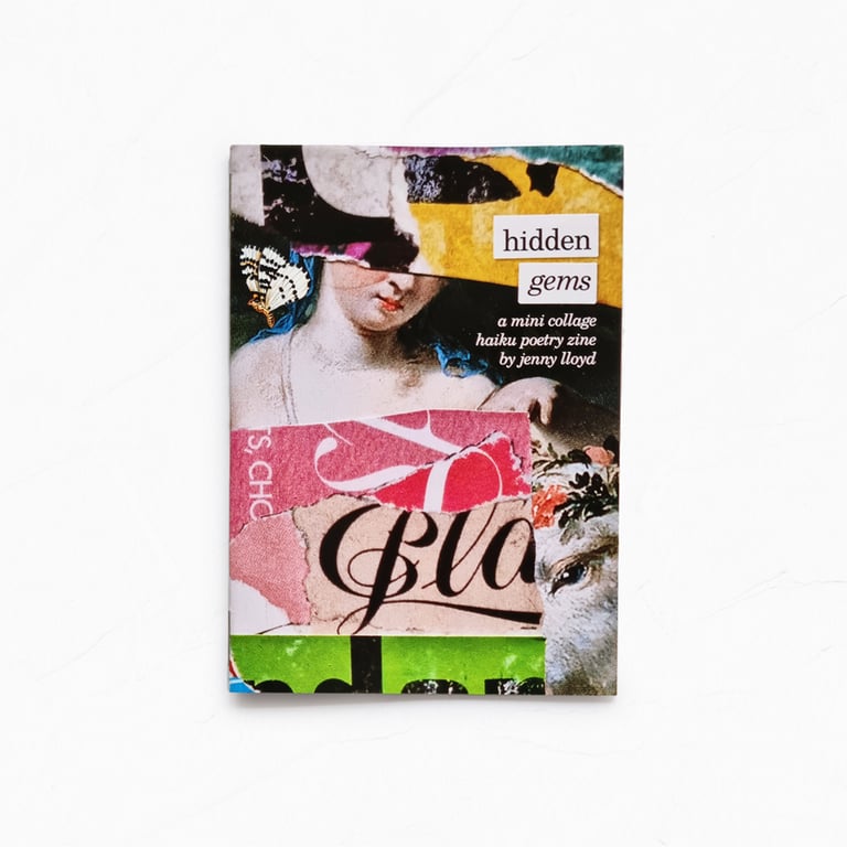 ‘hidden gems’ mini zine – ‘fruits of the desert’ haiku collage portraits