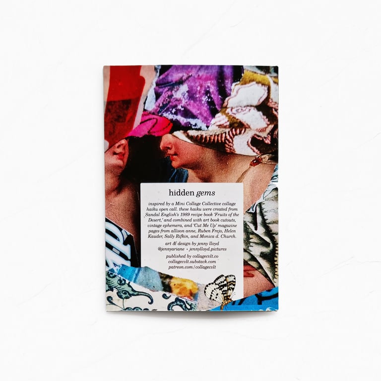 ‘hidden gems’ mini zine – ‘fruits of the desert’ haiku collage portraits Image 5