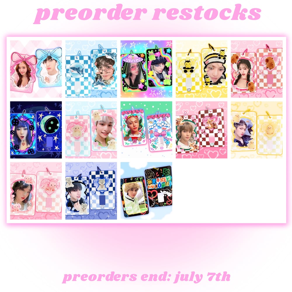 PREORDER: Acrylic Photocard Holders & Keychains Restocks June - July 25