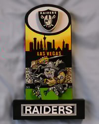 Image 1 of Las Vegas Raiders Hand Crafted NFL 3D Wooden Diorama Cartooning Wall Décor