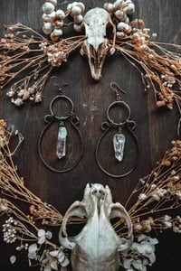Image 1 of Crystal point earrings