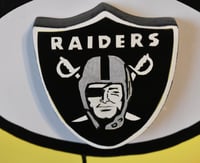 Image 8 of Las Vegas Raiders Hand Crafted NFL 3D Wooden Diorama Cartooning Wall Décor