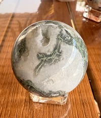 Image 4 of MOSS AGATE SPHERE 5 CM IN WIDTH 