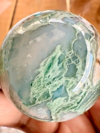 Image 6 of MOSS AGATE SPHERE 5 CM IN WIDTH 