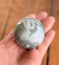 Image 7 of MOSS AGATE SPHERE 5 CM IN WIDTH 