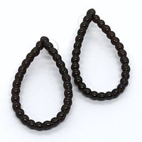 Ebony Bubble Stud Earrings Large