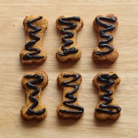 Image 1 of Almond & Pumpkin Dog Treats w/ Carob Drizzle