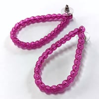 Image 1 of Hot Pink Bubble Stud Earrings Large