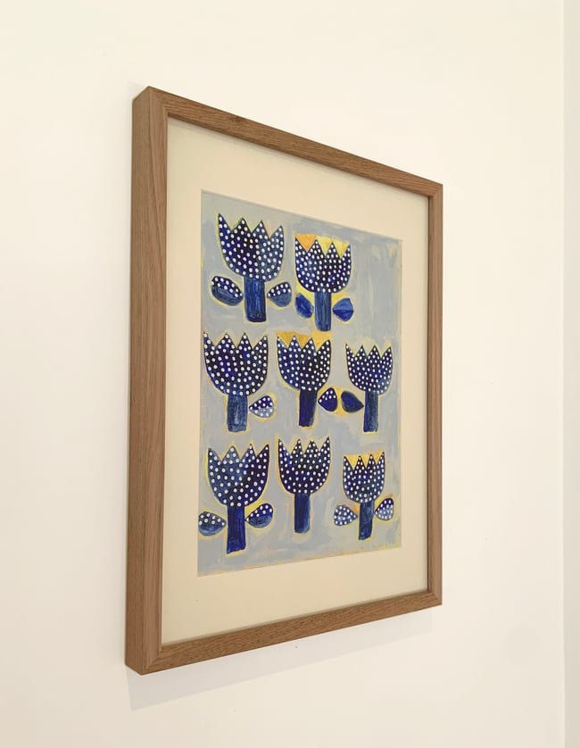 marine tulips ~ work on paper (framed)