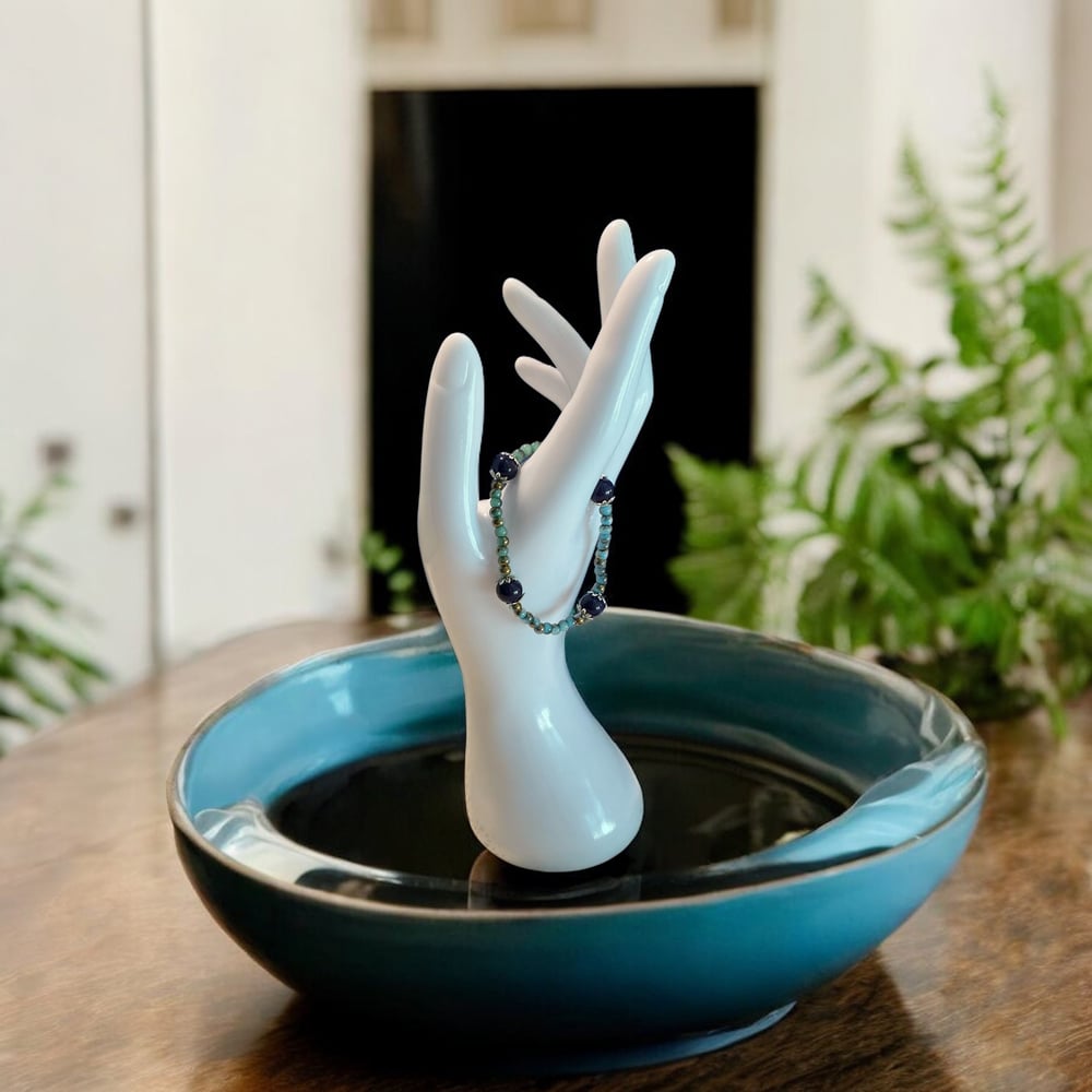 Image of Blue Bead Bracelet 