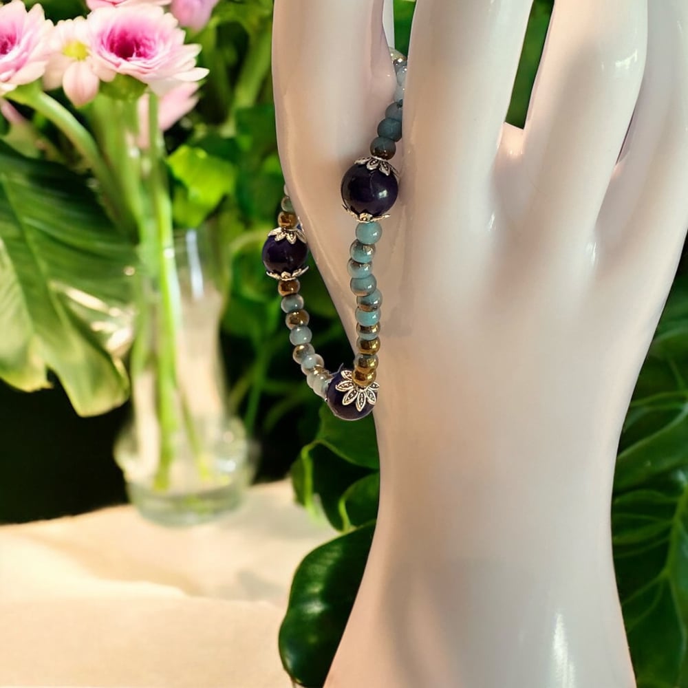 Image of Blue Bead Bracelet 