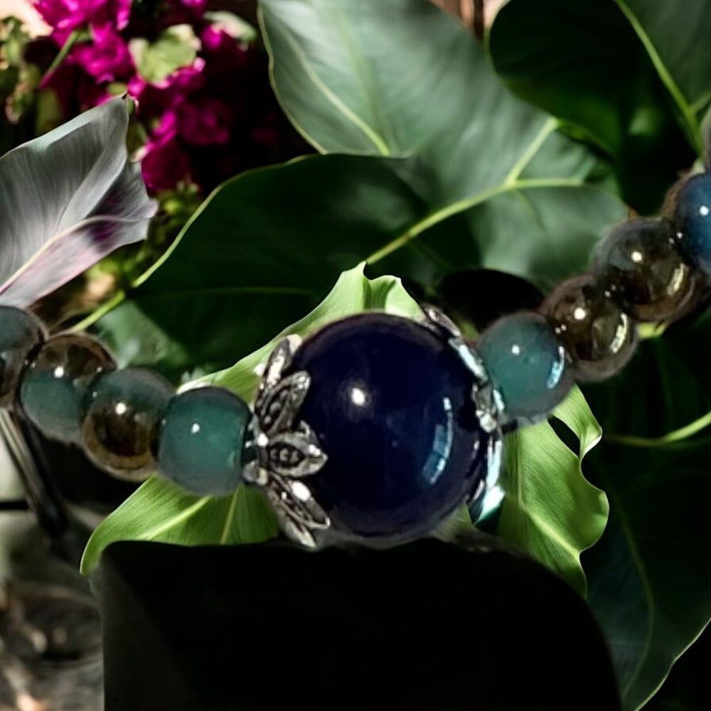 Image of Blue Bead Bracelet 