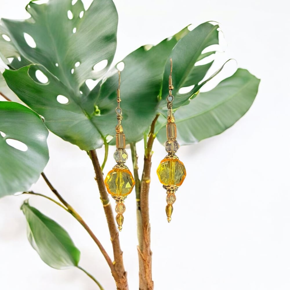 Image of Yellow Dangle Earring