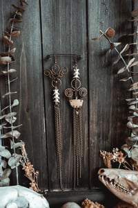 Image 6 of Brass movement bone earrings