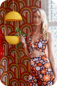 Tie front Halter in Still sunny Brown