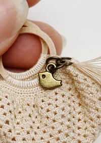 Image 2 of Miniature Granny Square Bag with Tassel & Bird Charm
