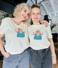 Image 3 of TEE-SHIRT écru col rond "UN JOUR APRES L'AUTRE" - COLLAB' MATHOU