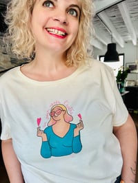 Image 1 of TEE-SHIRT écru col rond "UN JOUR APRES L'AUTRE" - COLLAB' MATHOU