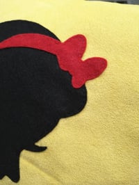 Image 2 of Snow White Silhouette Handmade Decorative Pillow Case Cushion Cover. Girls Room Princess Nursery 
