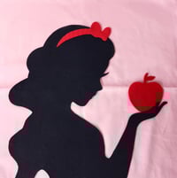Image 5 of Snow White Silhouette Handmade Decorative Pillow Case Cushion Cover. Girls Room Princess Nursery 