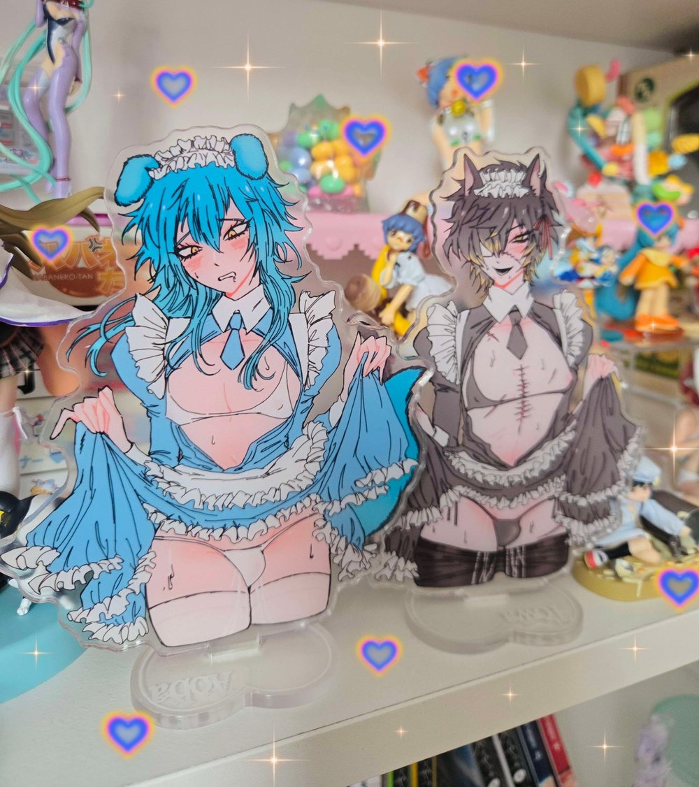 Image of Aoba & Towa Maid Acrylic Standees 15cm 
