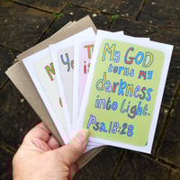 Image 1 of Pack of 4 scripture Cards 