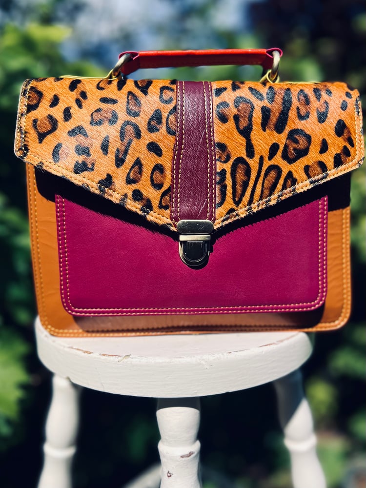 Image of Harlequin Collection Multicoloured Recycled Leather - #F/7
