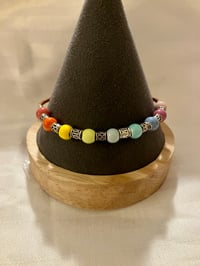 Image 1 of Pride bracelet in ceramic and leather