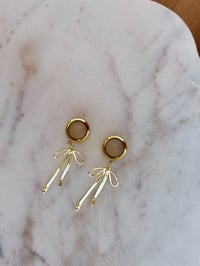 Image 2 of Bow Dangles (Gold)