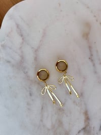 Image 1 of Bow Dangles (Gold)
