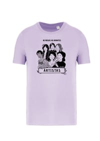 Image 1 of Ni musas ni amantes, ARTISTAS. Camiseta lila UNISEX