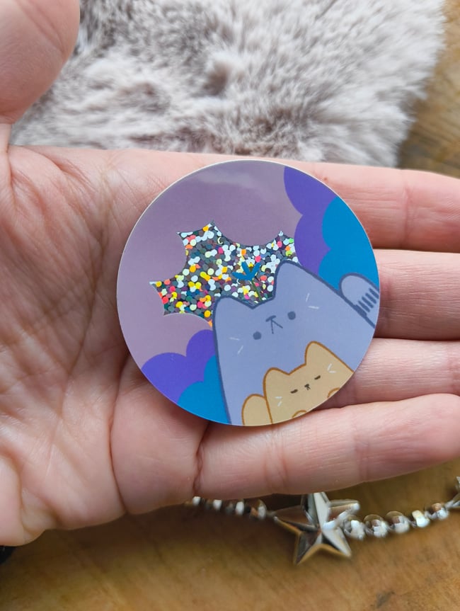 Sticker Chats Nuages