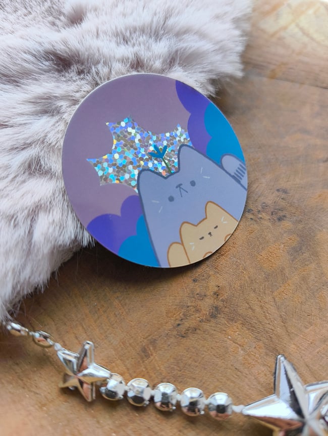 Sticker Chats Nuages