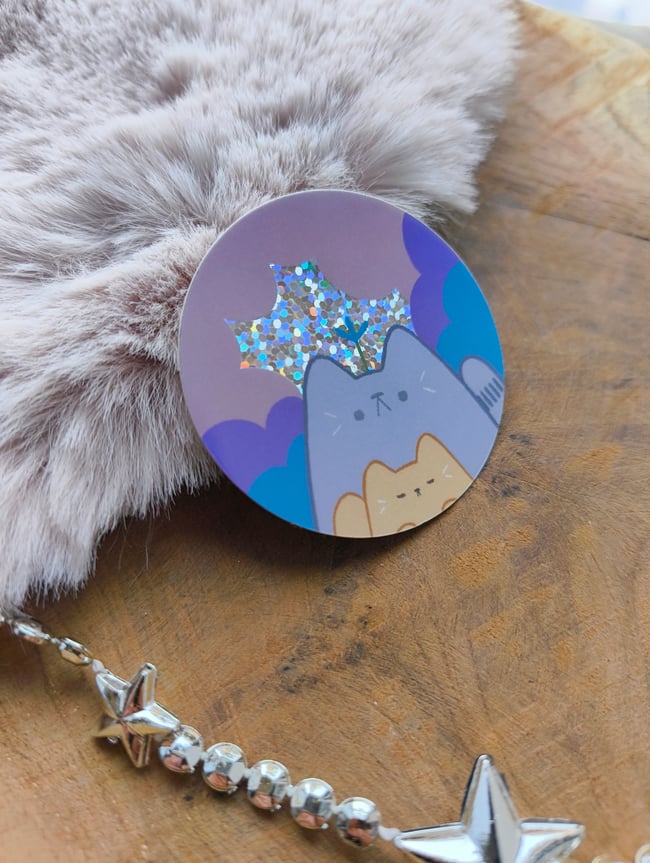 Sticker Chats Nuages