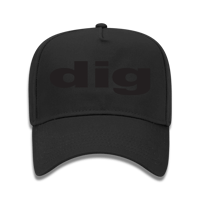 dig - black embroidered trucker hat