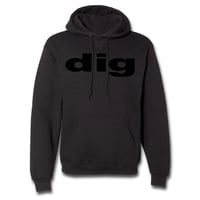 dig - black on black pullover hoodie