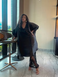 Image 1 of RYGYNA  SHORT KAFTAN SET BLACK