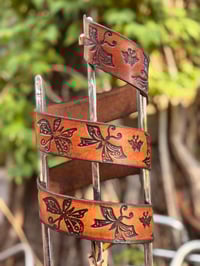 Image 1 of Original Tom Fugle Butterflies Leather Belt