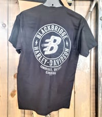 Image 2 of Blackbridge HD Dealer Tee -Flames Helmet Skull