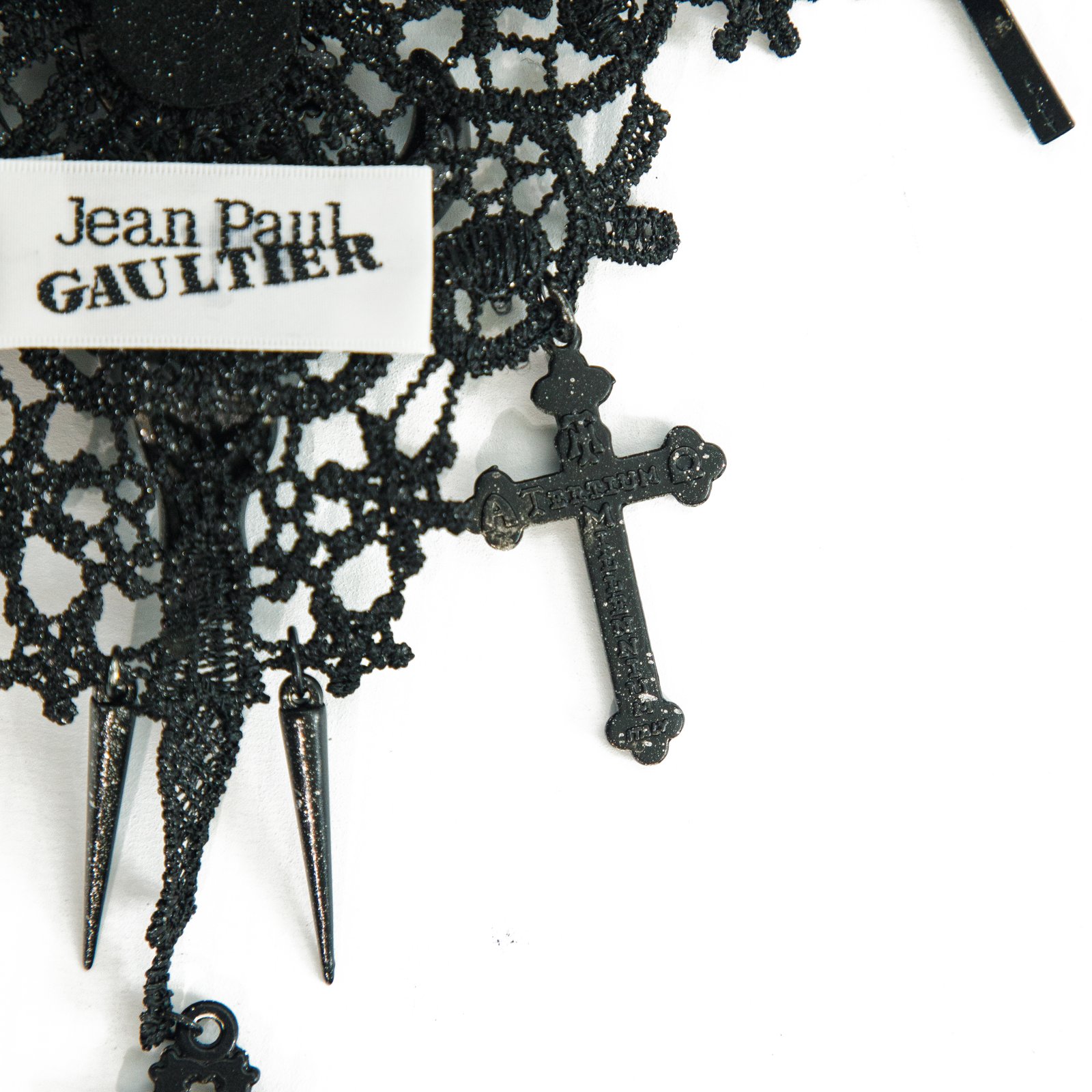 Jean Paul Gaultier 1990s Crucifix Rosary Necklace † Ruder Than The