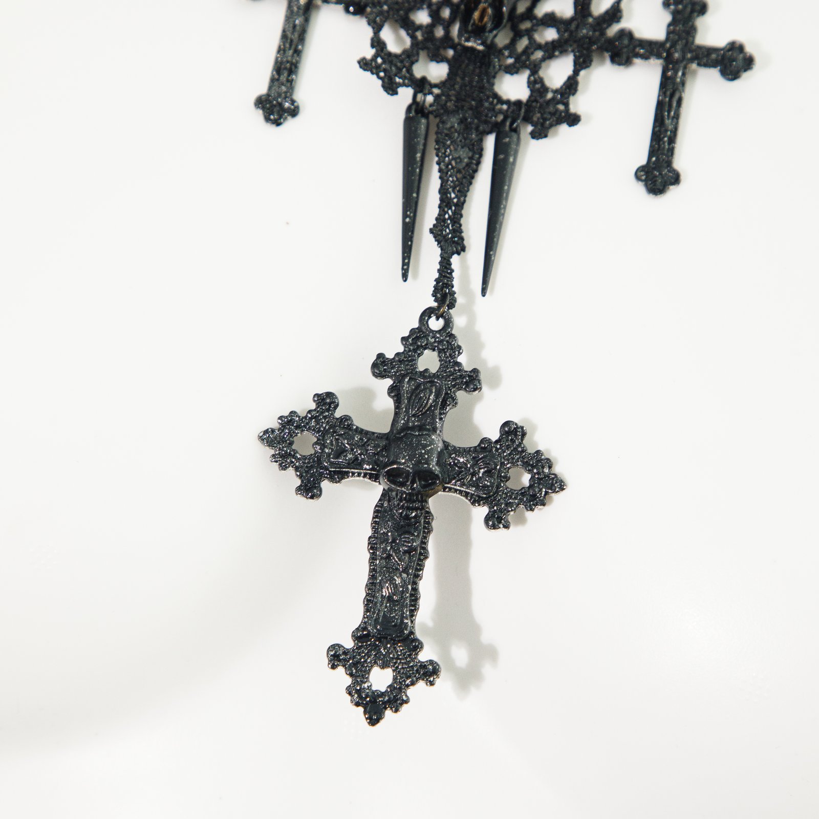 Jean Paul Gaultier 1990s Crucifix Rosary Necklace † Ruder Than The